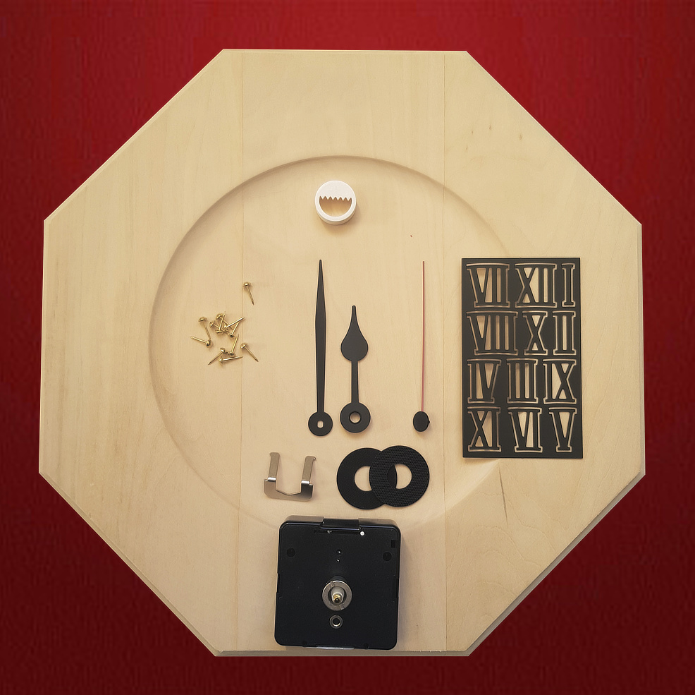 Set Achteckuhr mit Spitzbögen – Bild 2