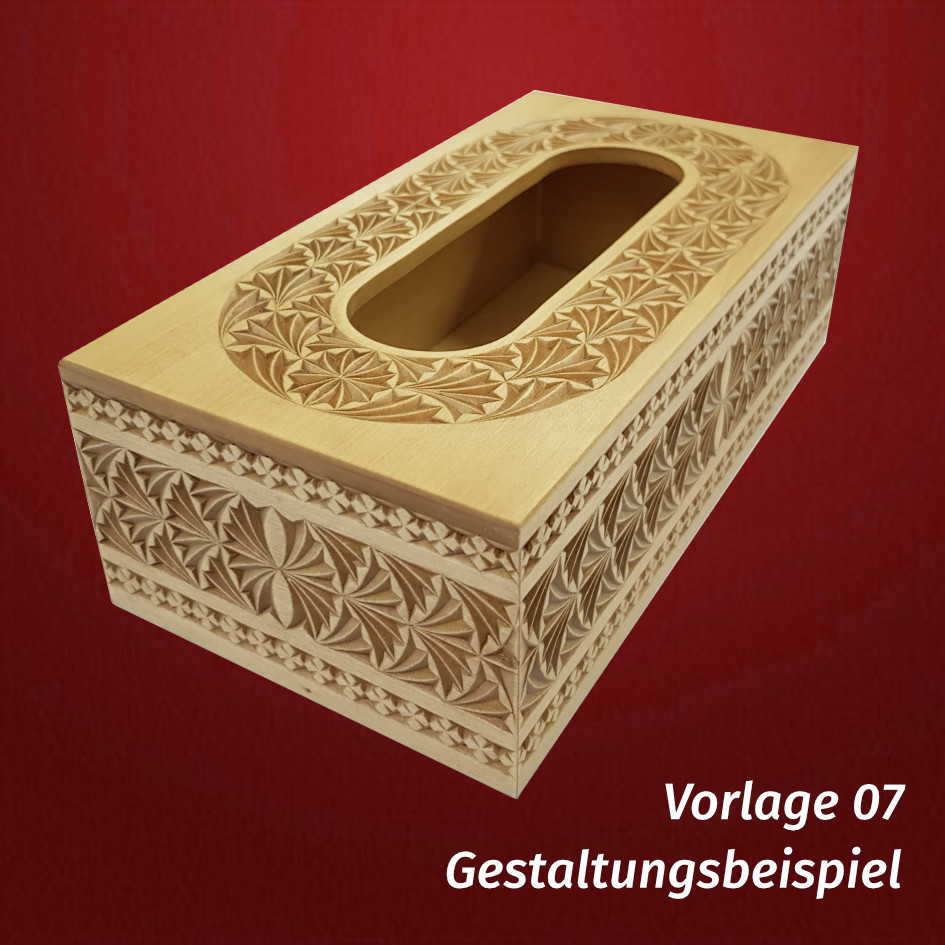 Set Taschentücherbox NEU mit Schnitzvorlage – Bild 10