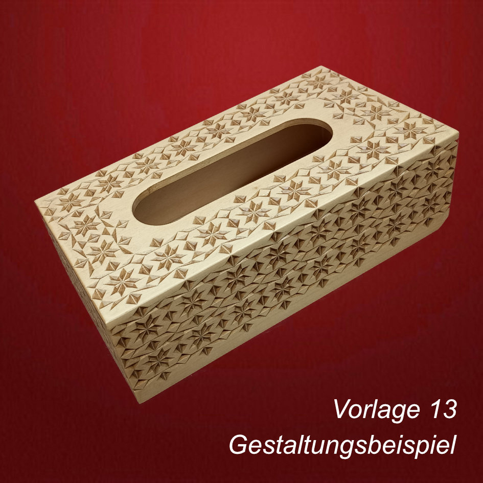 Set Taschentücherbox NEU mit Schnitzvorlage – Bild 16