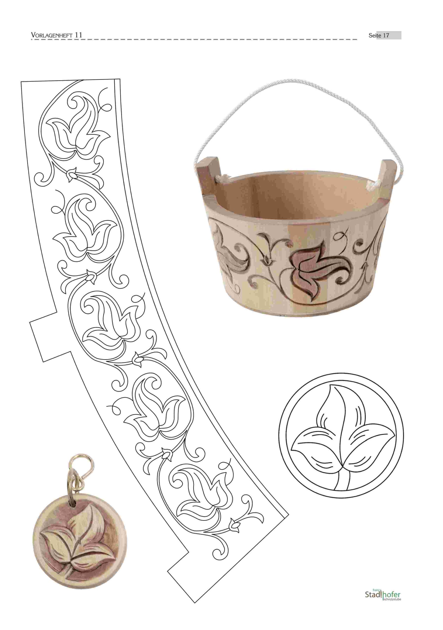 Heft 11 – BlumenHeft-4_Seite_17 Geschnitzte Blumenmotive - Vorlagenheft 11 - Schnitzstube Stadlhofer