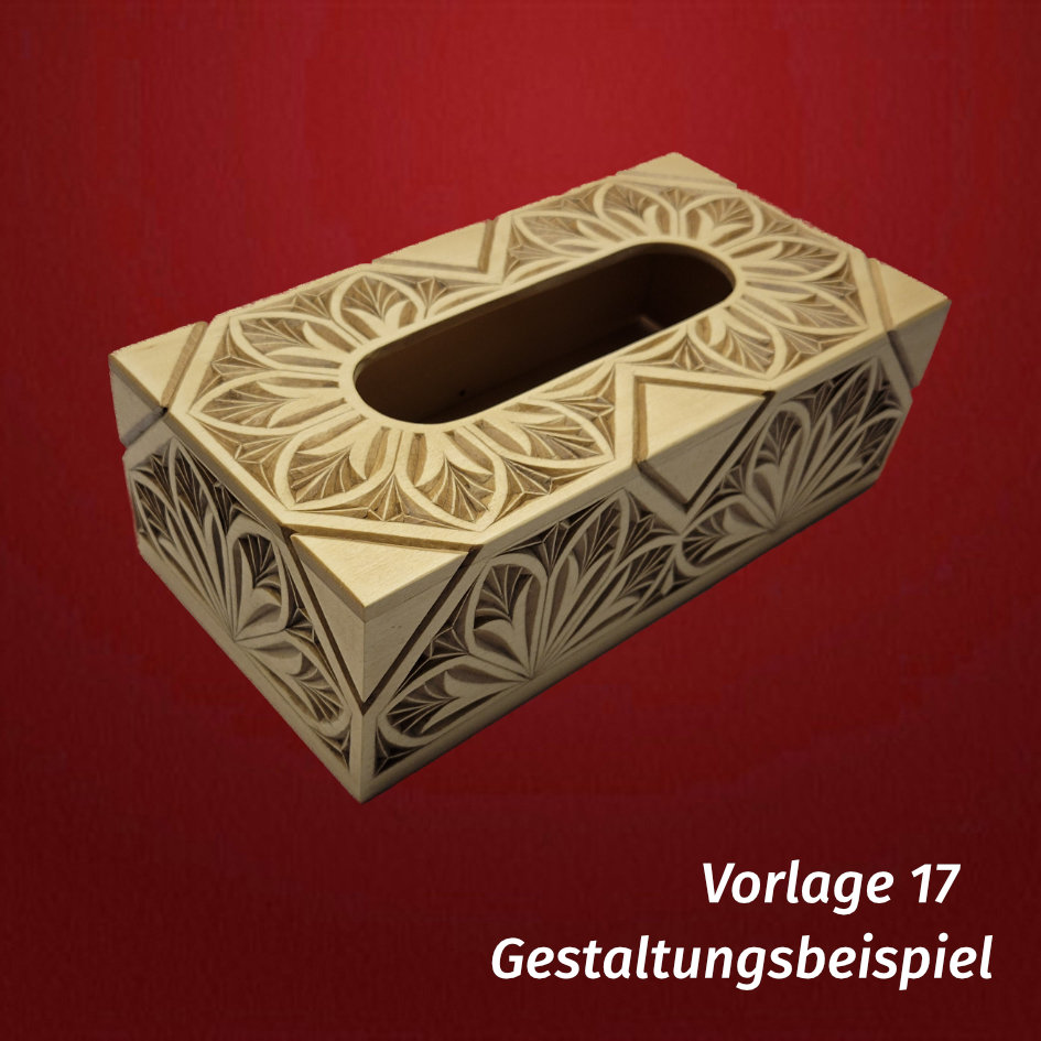 Set Taschentücherbox NEU mit Schnitzvorlage – Bild 20